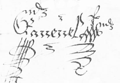 Signature de Nol Corseul  Dinan en 1587