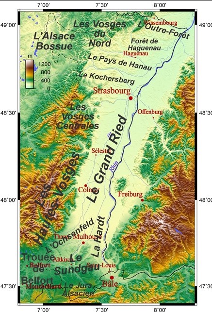 Carte d'Alsace