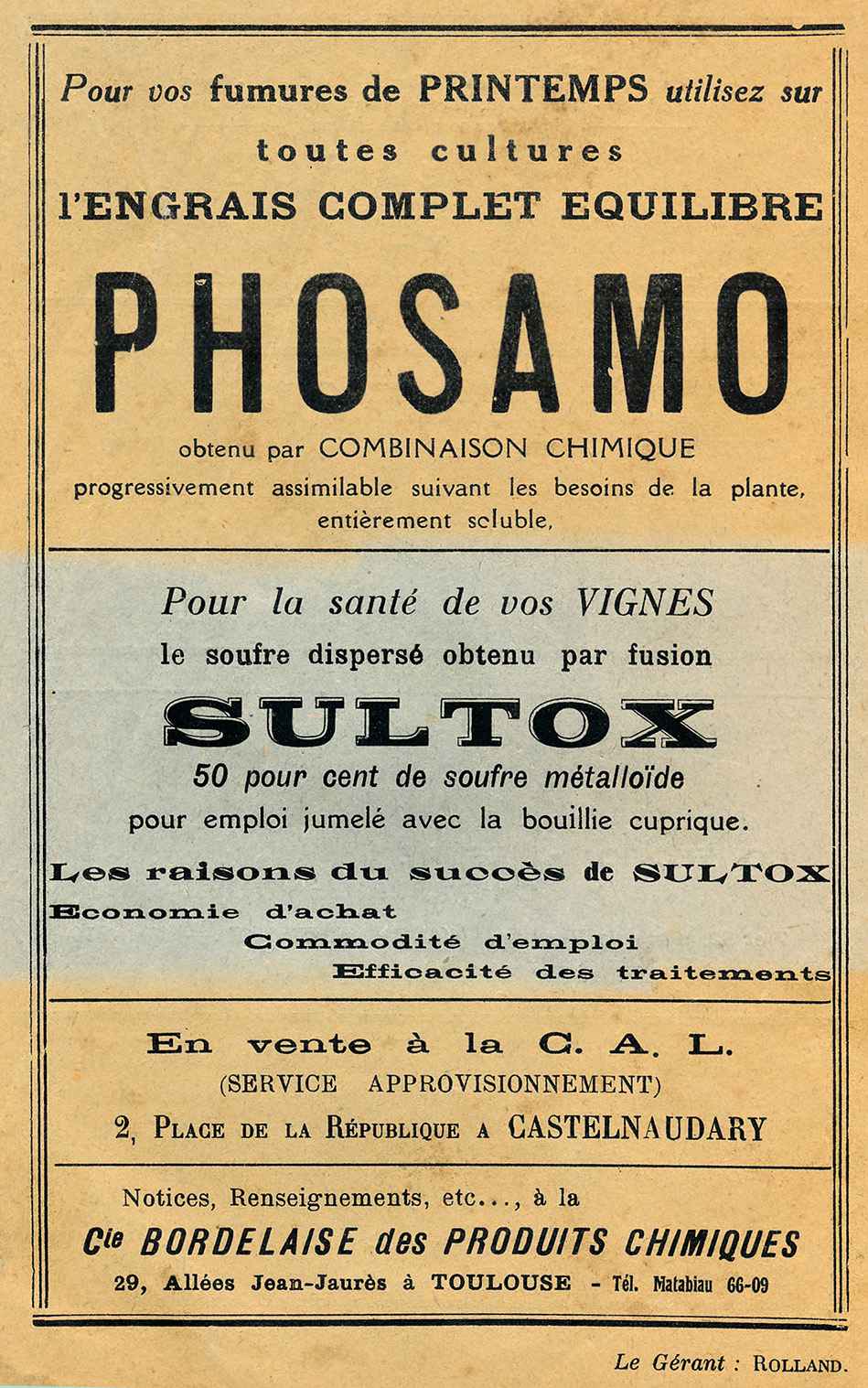 Le Bortox et le Sultox de La Bordelaise