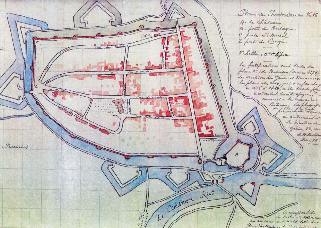 Pontorson vers 1600