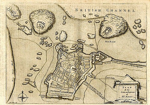 Carte ancienne de Saint-Malo