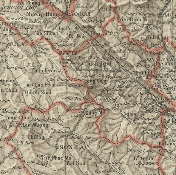 Carte du Tonkin - environs de Lao-Kay