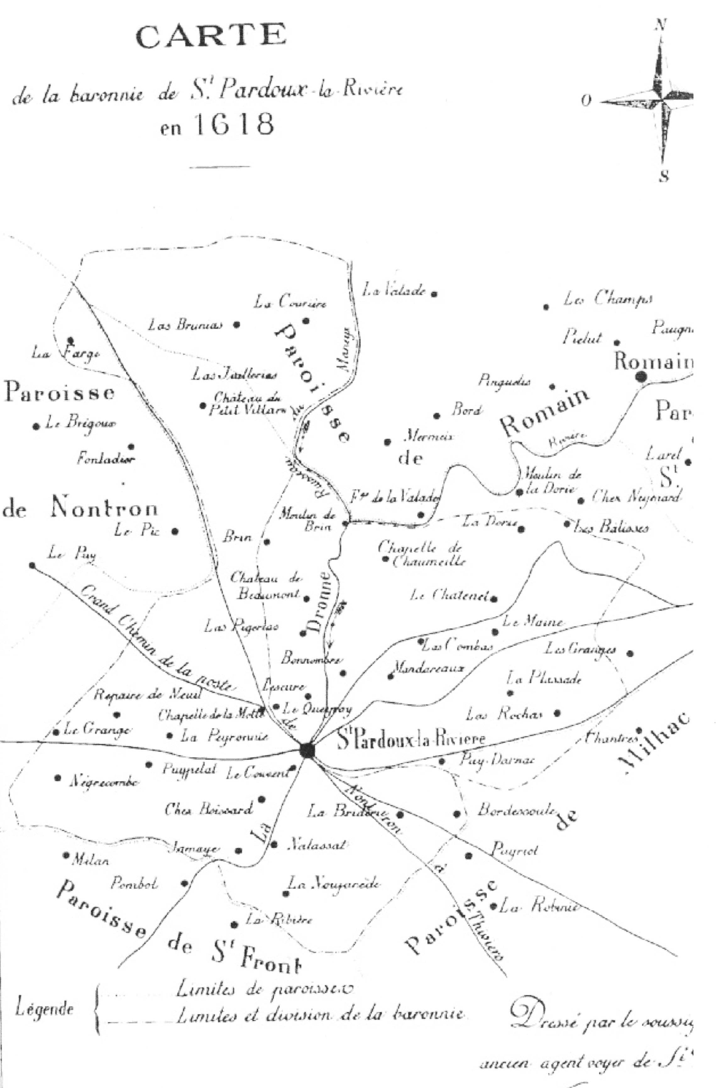 Carte de la Baronnie de St Pardoux